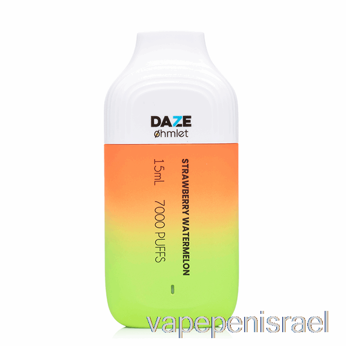 חד פעמי Vape Israel 7 Daze Ohmlet 7000 0% אפס ניקוטין אבטיח תות חד פעמי